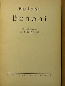 Knut Hamsun - Benoni [antikvár]