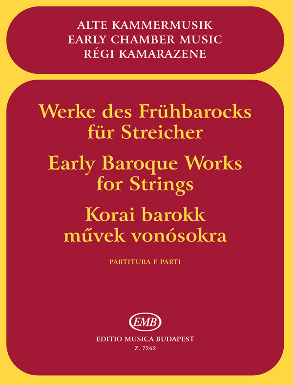 KORAI BAROKK MŰVEK VONÓSOKRA,PARTITURA E PARTI (MÁRIÁSSY-VIGH)