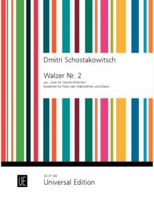SOSZTAKOVICS / SCHOSTAKOWITSCH - WALZER NR.1 AUS "SUITE FÜR VARIETÉ-ORCHESTER" BEARB. FÜR FLÖTE ODER ALTBLOCKFLÖTE UND GITARRE