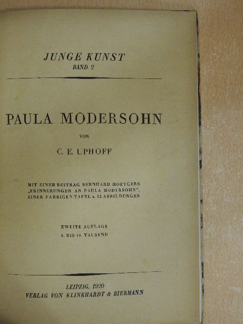 C. E. Uphoff - Paula Modersohn [antikvár]