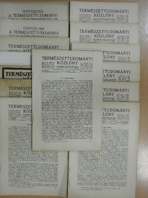 Bogsch L. - Természettudományi Közlöny 1936. január-december/Pótfüzetek a Természettudományi Közlönyhöz 1936. január-december [antikvár]