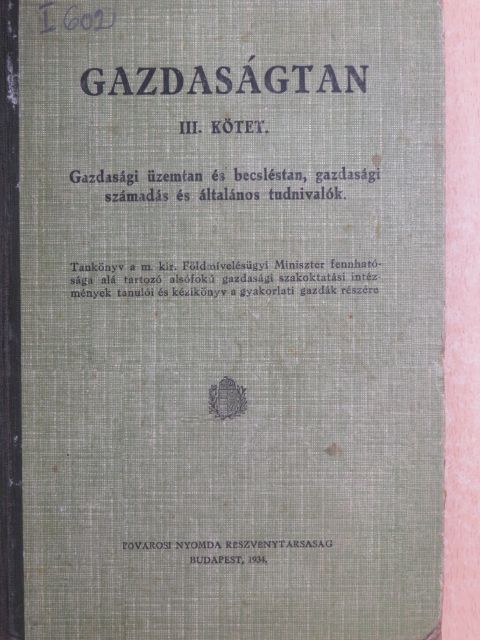 Gazdaságtan III. [antikvár]