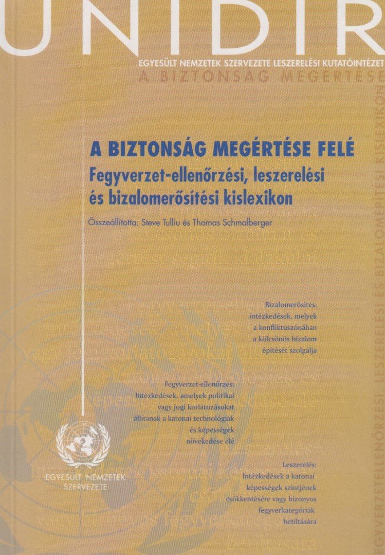 Steve Tulliu, Thomas Schmalberger - A biztonság megértése felé [antikvár]