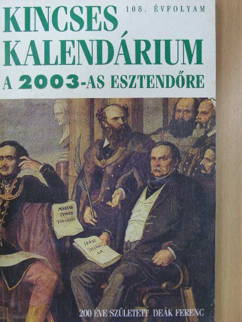 Kincses Kalendárium 2003 [antikvár]