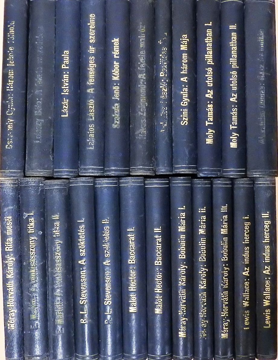 Alexandre Dumas - 23 kötet szépirodalmi mű egységes könyvkötői félbőr kötésben a Tolnai Nyomdai Műintézet és Kiadóvállalat R.-T. kiadásában [antikvár]