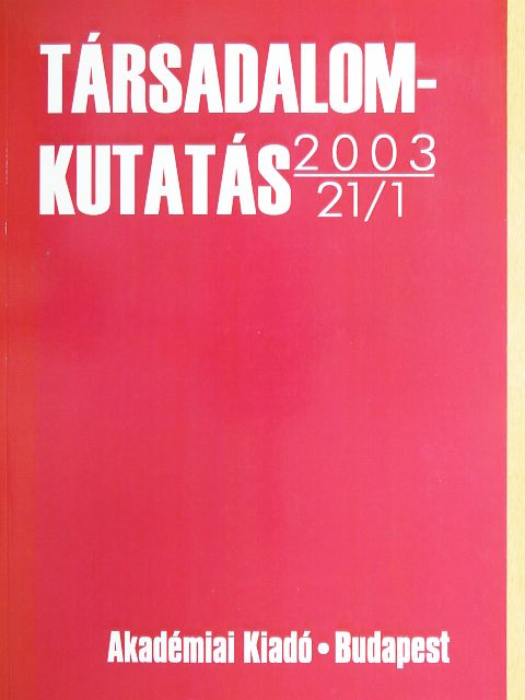 Csepeli György - Társadalomkutatás 2003/1. [antikvár]