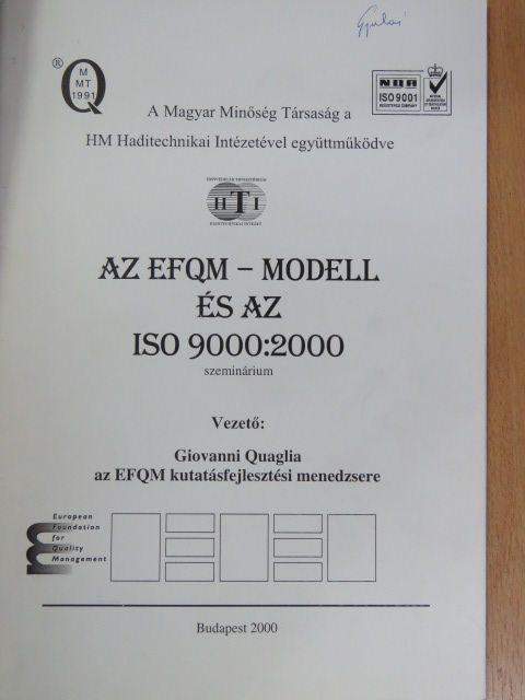 Az EFQM-modell és az ISO 9000:2000 [antikvár]