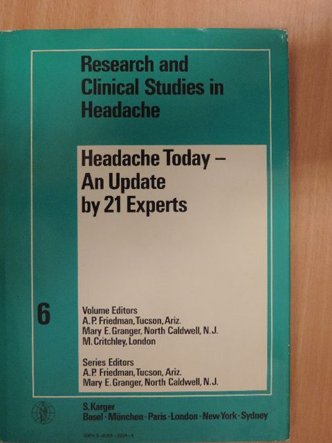J. W. Lance - Headache Today - An Update by 21 Experts [antikvár]