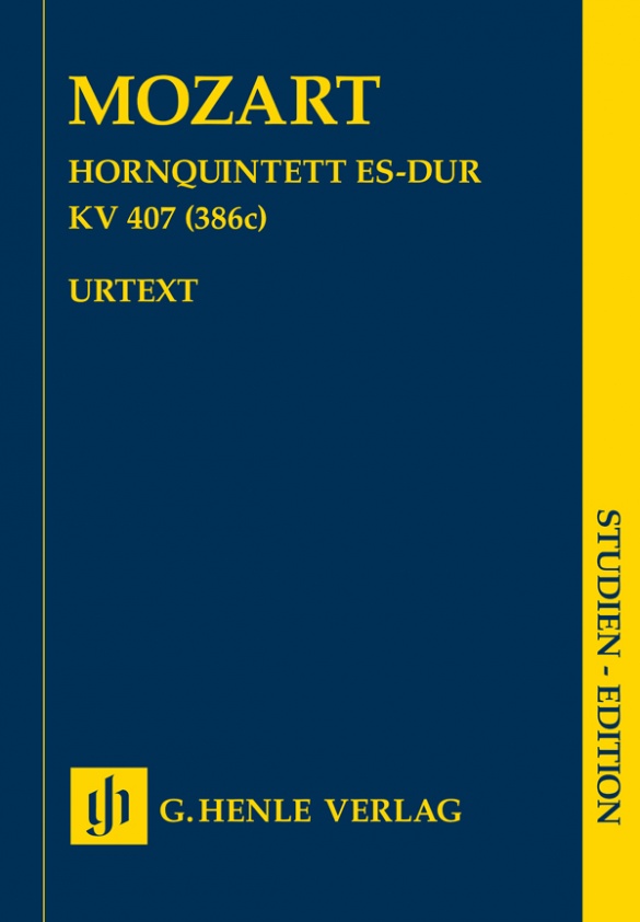 MOZART, W,A, - HORNQUINTETT ES-DUR KV 407 (386c) STUDIENPARTITUR URTEXT (WIESE/MÜLLEMANN)