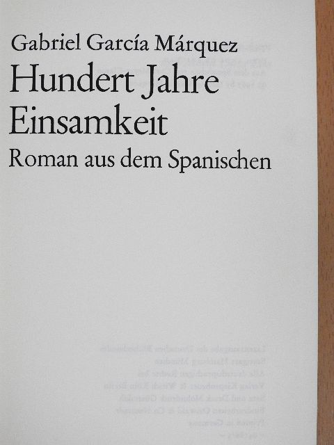 Gabriel García Márquez - Hundert Jahre Einsamkeit [antikvár]