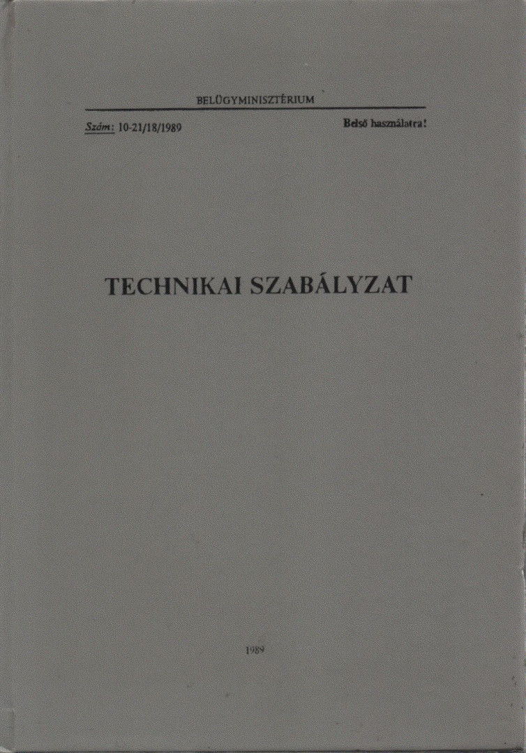 Dr. Horváth István - Technikai szabályzat [antikvár]