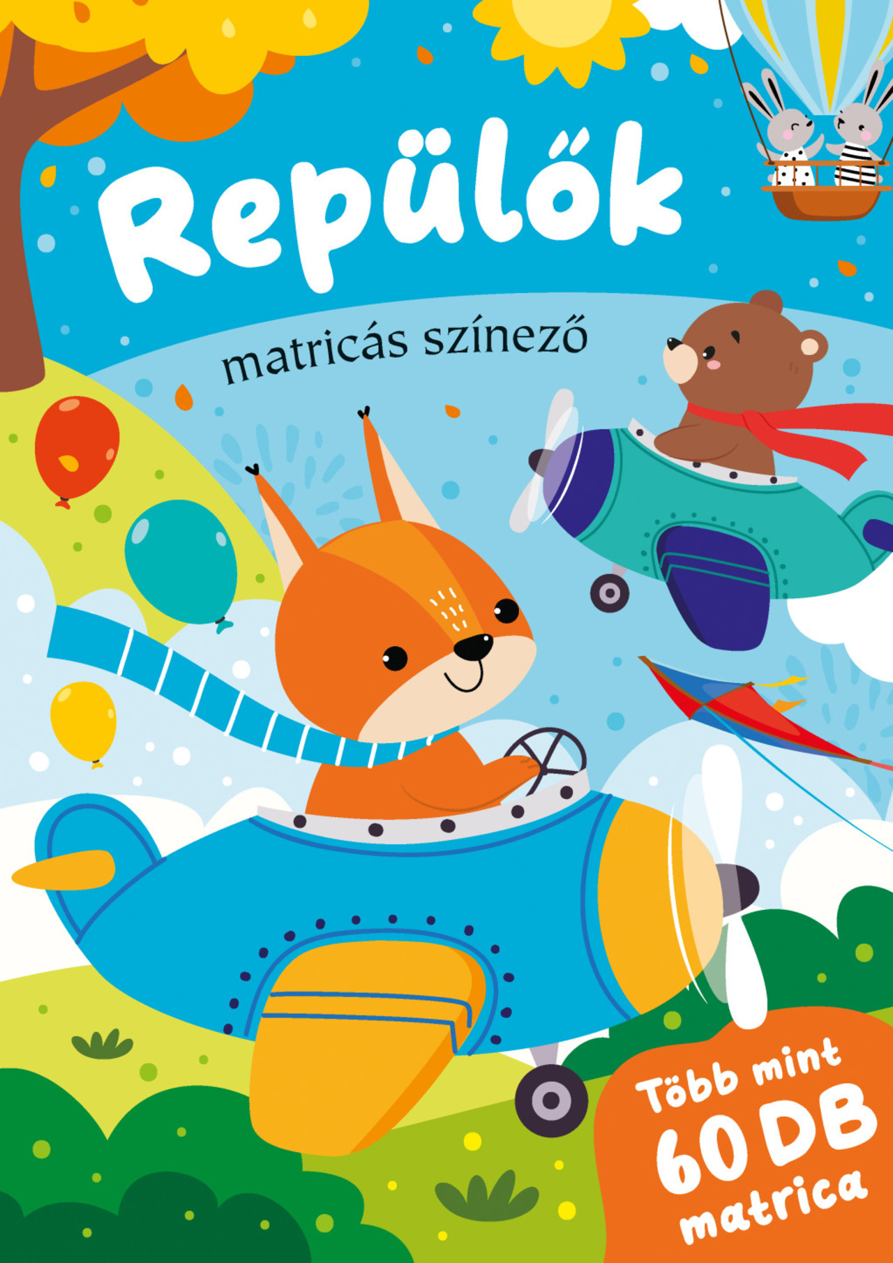 Repülők - matricás színező