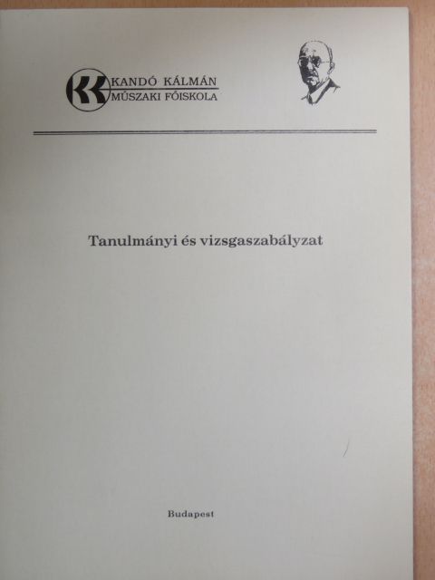 Tanulmányi és vizsgaszabályzat [antikvár]