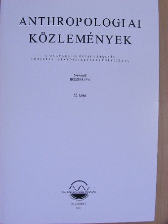 Anthropologiai közlemények 52. kötet [antikvár]