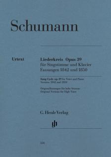 Schumann, Robert - LIEDERKREIS OP.39 FÜR SINGSTIMME UND KLAVIER FASSUNGEN 1842 UND 1850 URTEXT