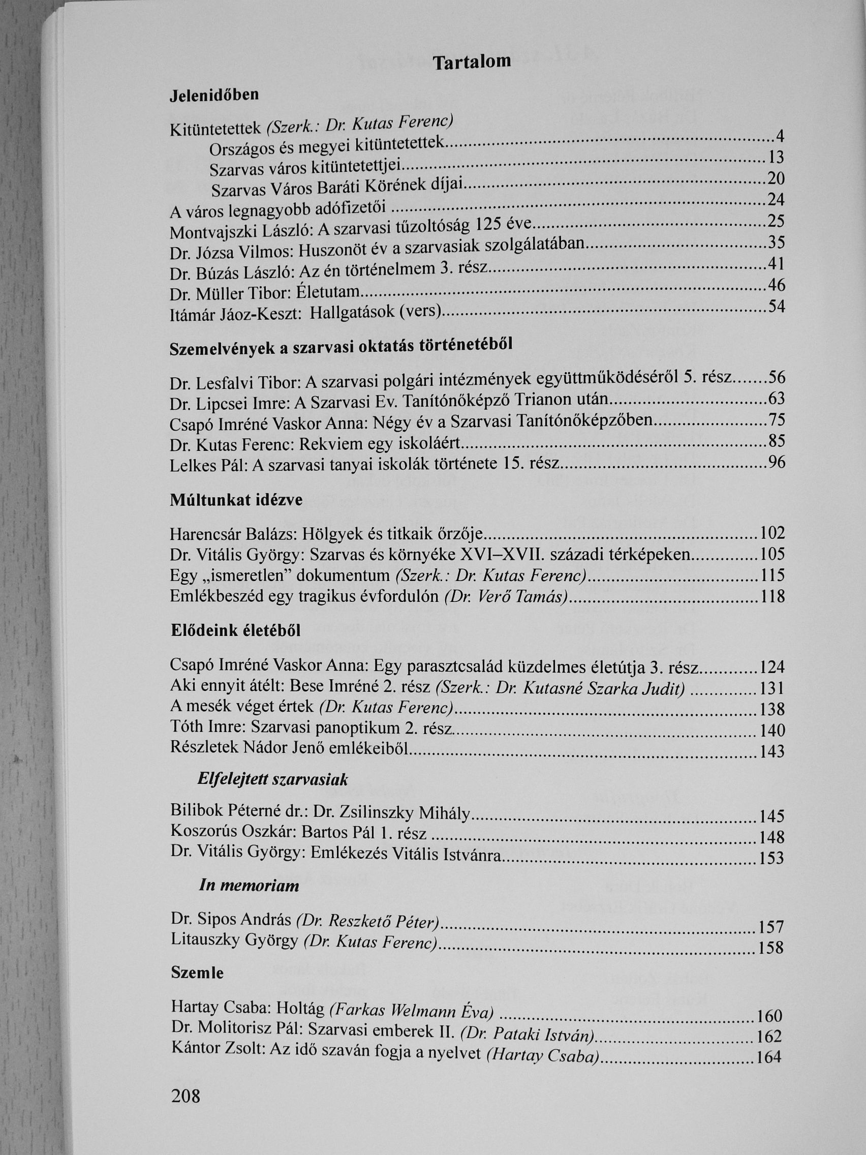 Dr. Búzás László - Szarvasi krónika 31. [antikvár]