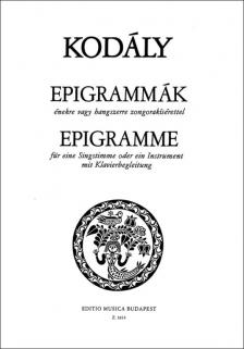KOD - EPIGRAMMÁK ÉNEKRE VAGY HANGSZERRE ZONGORAKÍSÉRETTEL