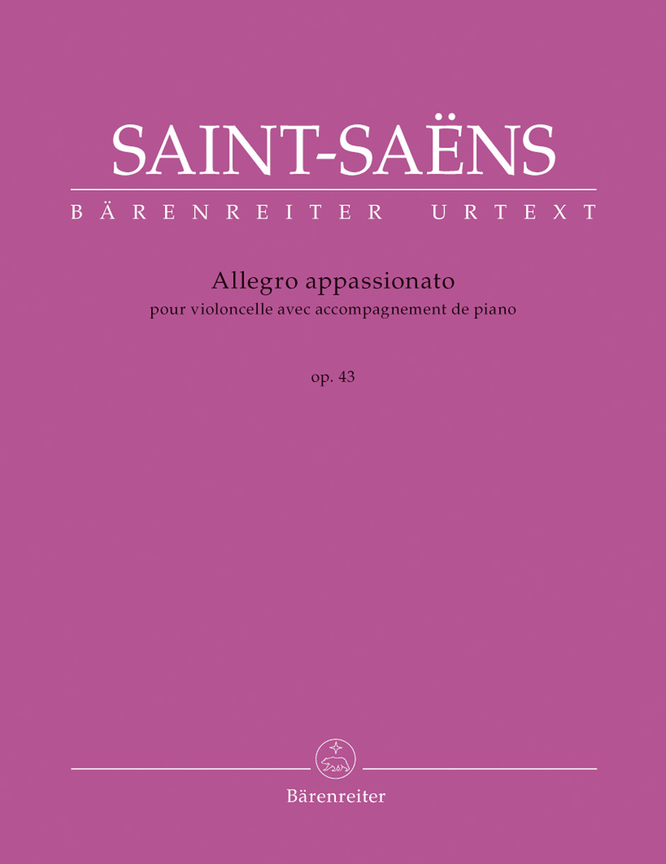 SAINT -SAENS - ALLEGRO APPASSIONATO POUR VIOLONCELLE AVEC ACC. DE PIANO OP.43 URTEXT