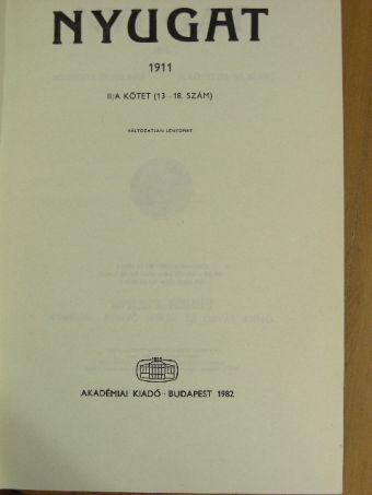 Ady Endre - Nyugat 1911. II/A [antikvár]