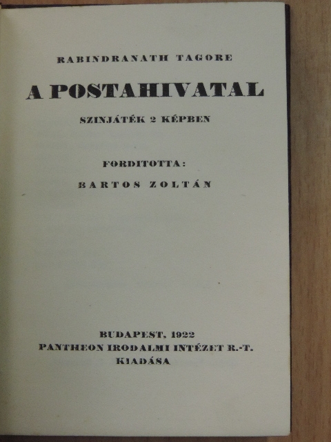 Rabindranath Tagore - A postahivatal [antikvár]