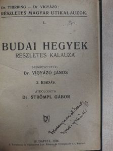 Budai hegyek részletes kalauza [antikvár]