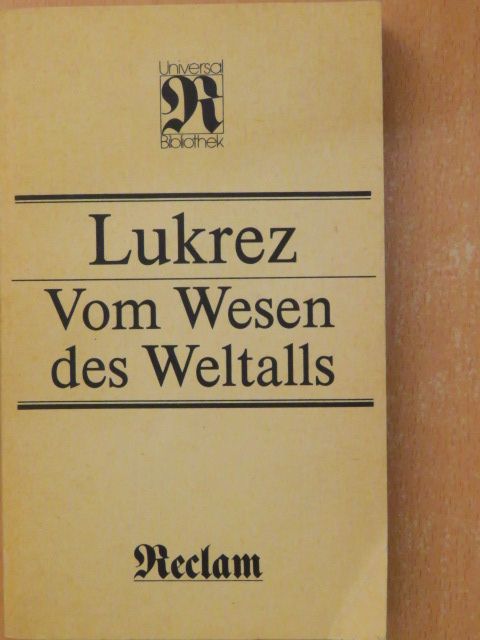 Titus Lucretius Carus - Vom Wesen des Weltalls [antikvár]
