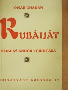 Omar Khajjám - Rubáiját [antikvár]
