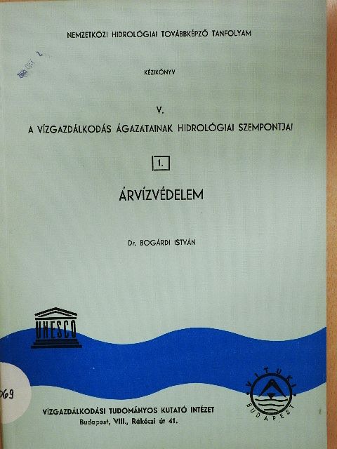 A vízgazdálkodás ágazatainak hidrológiai szempontjai V/1. [antikvár]