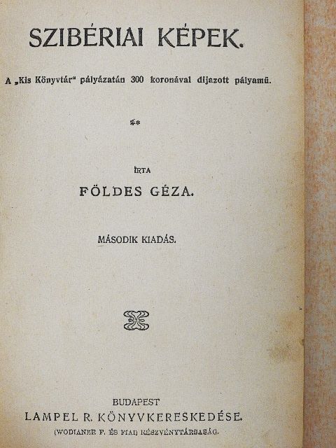 Földes Géza - Szibériai képek [antikvár]