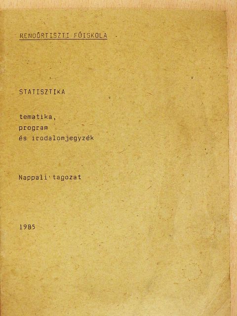 Statisztika [antikvár]