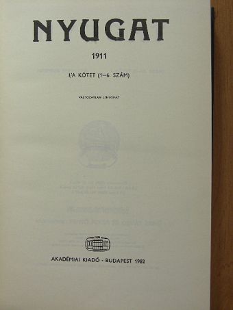 Ady Endre - Nyugat 1911. I/A. [antikvár]
