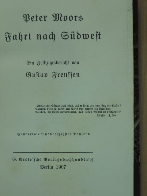Gustav Frenssen - Peter Moors Fahrt nach Südwest (gótbetűs) [antikvár]