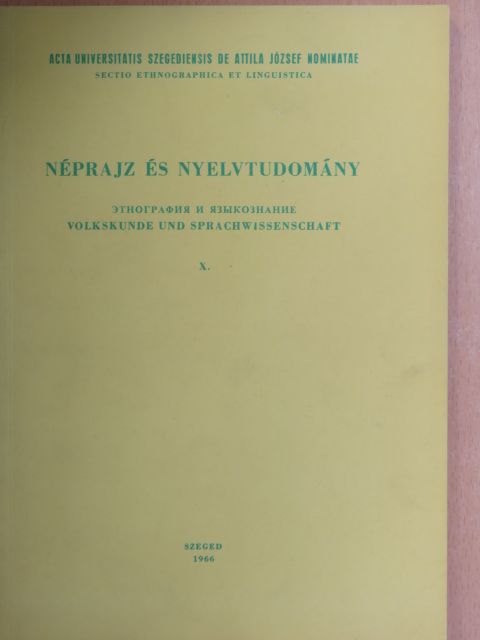 Björn Collinder - Néprajz és nyelvtudomány X. [antikvár]