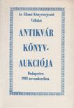 Kárpáti Miklós (szerk.) - Az Állami Könyvterjesztő Vállalat antikvár könyvaukciója Budapesten 1988. novemberében [antikvár]