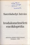 Szerdahelyi István - Irodalomelméleti enciklopédia (dedikált) [antikvár]