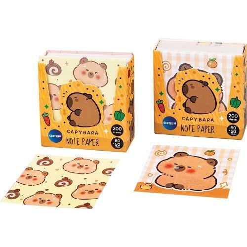 P0130 - 0348 - Jegyzettömb CAPYBARA kockatömb 200 lapos 60x60 mm - többféle