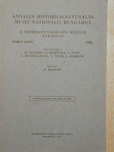 Demeter A. - Annales Historico-Naturales Musei Nationalis Hungarici 1982. [antikvár]
