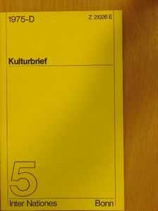 Kulturbrief Mai 1975 [antikvár]