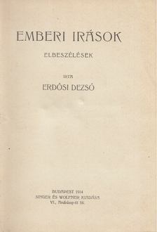 Erdősi Dezső - Emberi írások [antikvár]