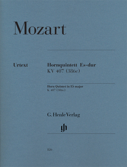 MOZART, W,A, - HORNQUINTETT ES-DUR KV 407 (386c) STIMMEN URTEXT (H.WIESE UND N.MÜLLEMANN)