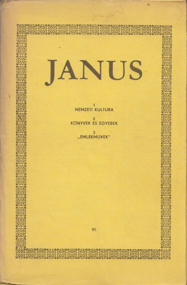 Horányi Özséb - Janus VI.  A nemzeti kultúráról [antikvár]
