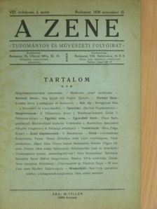 Kereszty István - A Zene 1926. november 15. [antikvár]