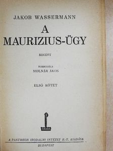 Jakob Wassermann - A Maurizius-ügy I-II. [antikvár]