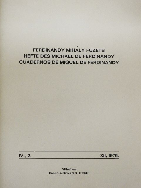 Ferdinandy Mihály - Ferdinandy Mihály füzetei IV/2. [antikvár]