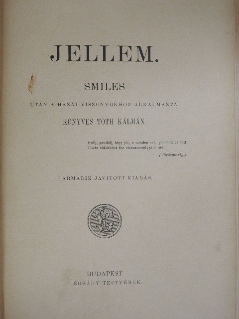 Könyves Tóth Kálmán - Jellem [antikvár]