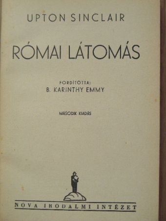 Upton Sinclair - Római látomás [antikvár]