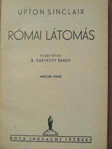 Upton Sinclair - Római látomás [antikvár]