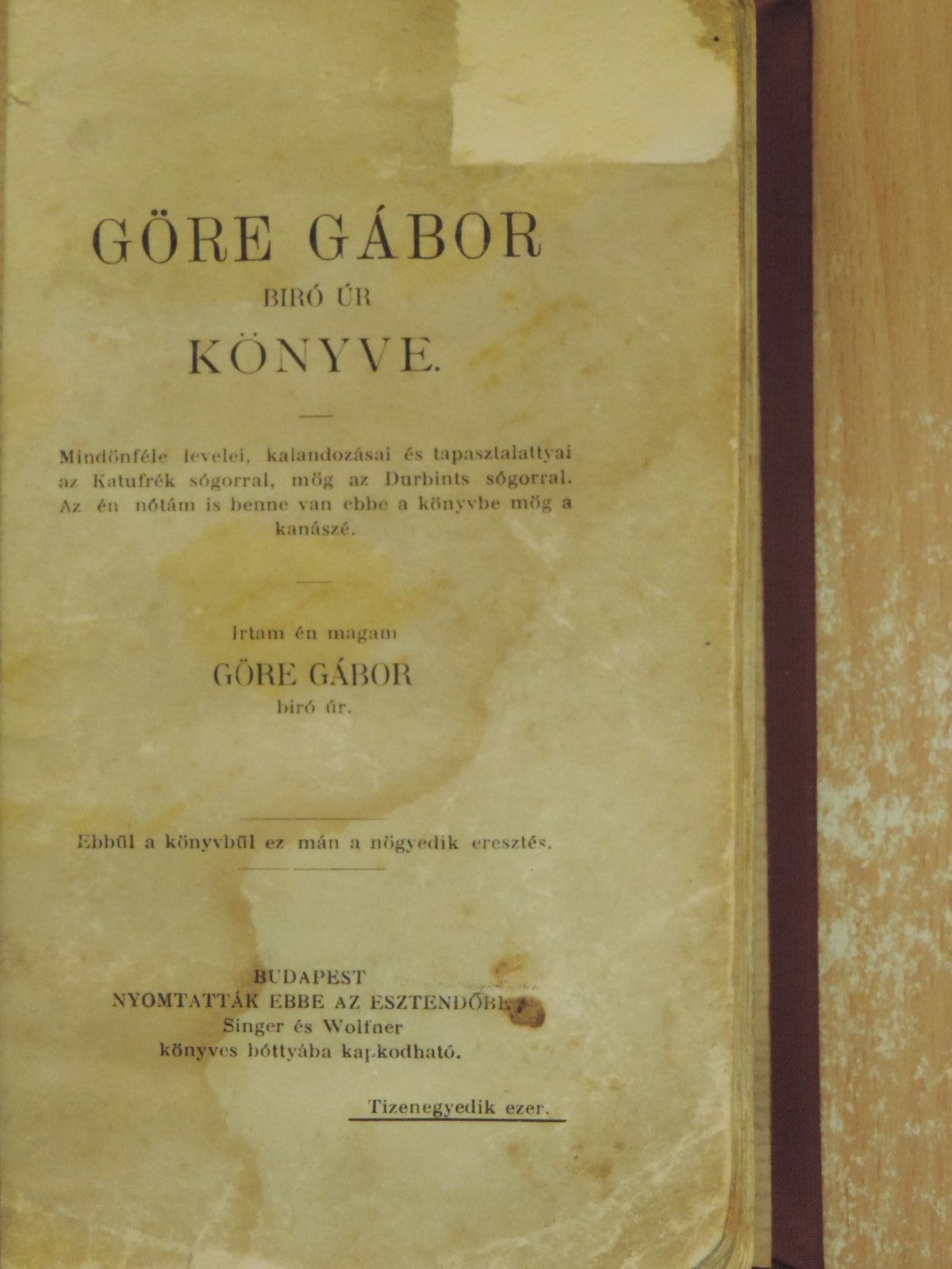 Gárdonyi Géza - Göre Gábor biró úr könyve [antikvár]