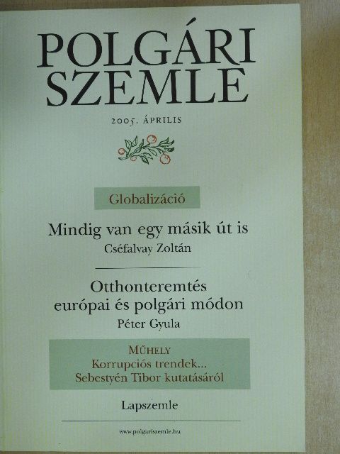 Cserépfalvy Zoltán - Polgári Szemle 2005/3. [antikvár]