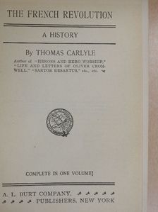 Thomas Carlyle - The french revolution [antikvár]